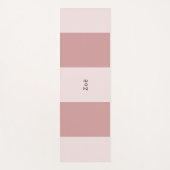 Yoga Mat - Personalised Pink Stripes Pattern ヨガマット (正面)