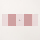 Yoga Mat - Personalised Pink Stripes Pattern ヨガマット (正面(横))