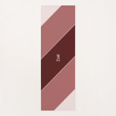 Yoga Mat - Personalised Pink Stripes Pattern ヨガマット (正面)