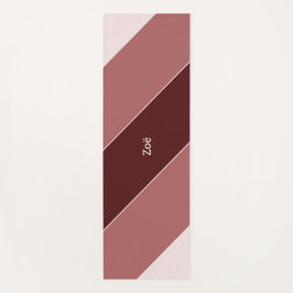 Yoga Mat - Personalised Pink Stripes Pattern ヨガマット