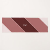 Yoga Mat - Personalised Pink Stripes Pattern ヨガマット (正面(横))