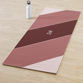 Yoga Mat - Personalised Pink Stripes Pattern ヨガマット