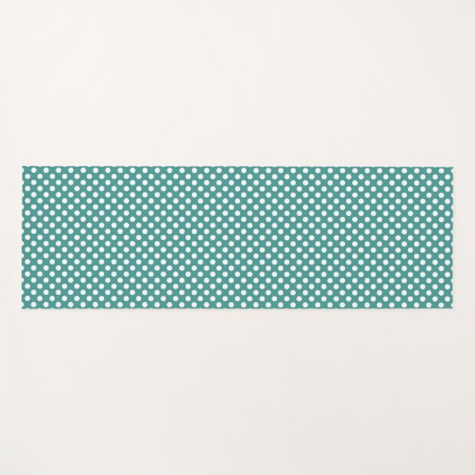 Yoga Mat - Teal Dots Pattern ヨガマット (正面(横))
