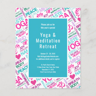 Yoga Meditation Event Retreat or Workshop チラシ