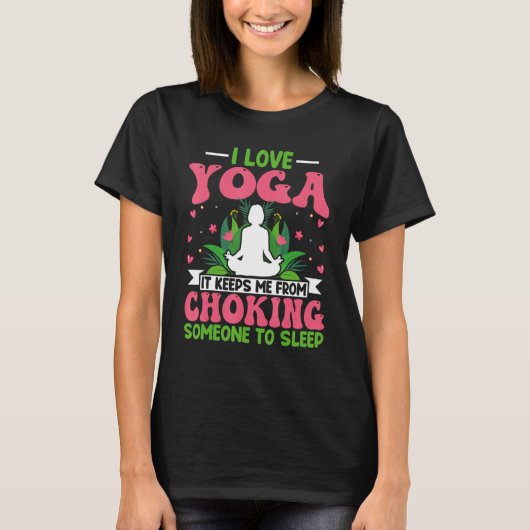 Yoga Meditation - I Love Yoga Lotus Flower Zen Yog Tシャツ (正面)