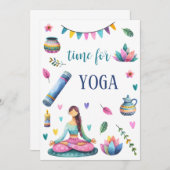 Yoga- Meditation- Illustration 招待状 (正面/裏面)
