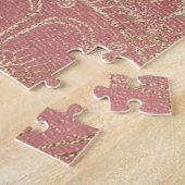 Yoga Meditation Instructor Pink Gold Mandala Quote ジグソーパズル (側面)