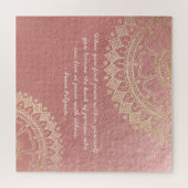 Yoga Meditation Instructor Pink Gold Mandala Quote ジグソーパズル (横)