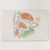 Yoga Meditation Minimalist Puzzle Gift ジグソーパズル (横)