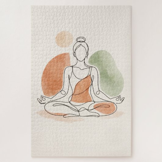 Yoga Meditation Minimalist Puzzle Gift ジグソーパズル (縦)