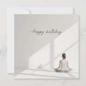 Yoga Meditation posing Happy Birthday  カード (正面)