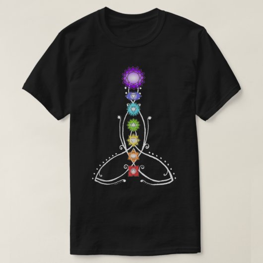 Yoga Meditation Spiritual Body Energy Chakra  Tシャツ (デザイン正面)