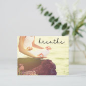 Yoga Meditation the index finger誕生日カード ポストカード (スタンド正面)