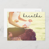 Yoga Meditation the index finger誕生日カード ポストカード (正面/裏面)