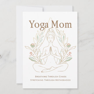 Yoga Mom Breathing Through Motherhood シーズンカード