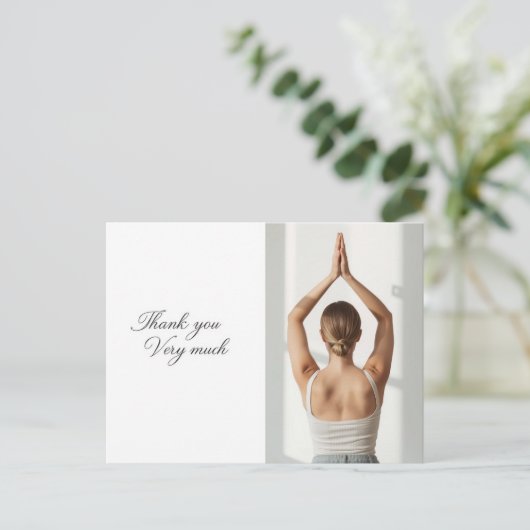 Yoga Namaste Thank You Card ポストカード (スタンド正面)