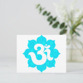 Yoga Om in Lotus light blue ポストカード (スタンド正面)