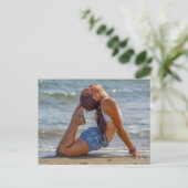 Yoga on theビーチ写真 ポストカード (スタンド正面)