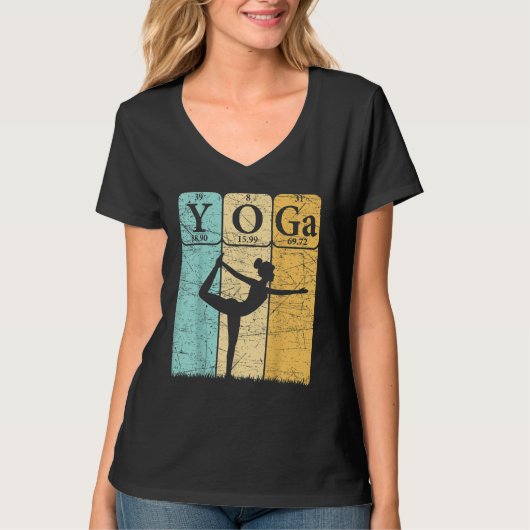 Yoga Periodic Table Elements Zen Meditation Nerd Y Tシャツ (正面)