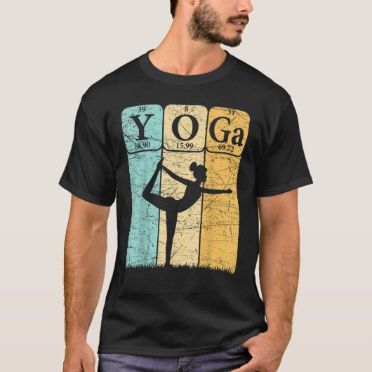 Yoga Periodic Table Elements Zen Meditation Nerd Y Tシャツ (正面)