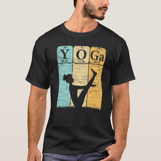 Yoga Periodic Table Elements Zen Meditation Nerd Y Tシャツ (正面)