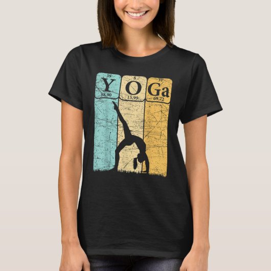 Yoga Periodic Table Elements Zen Meditation Nerd Y Tシャツ (正面)