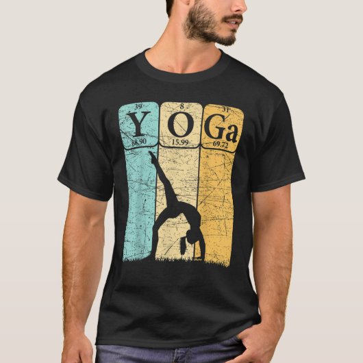 Yoga Periodic Table Elements Zen Meditation Nerd Y Tシャツ (正面)