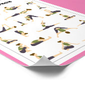 Yoga Pick a Pose Brain Break Poster(ピンク) ポスター (角)