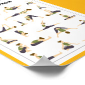 Yoga Pick a Pose Brain Break Poster(黄色) ポスター (角)
