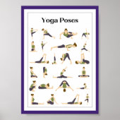 Yoga Pick a Pose Brain Break Poster (Blue) ポスター (正面)