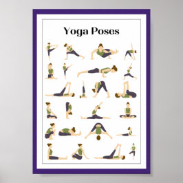Yoga Pick a Pose Brain Break Poster (Blue) ポスター