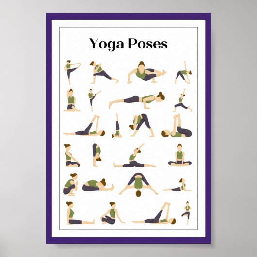 Yoga Pick a Pose Brain Break Poster (Blue) ポスター (正面)
