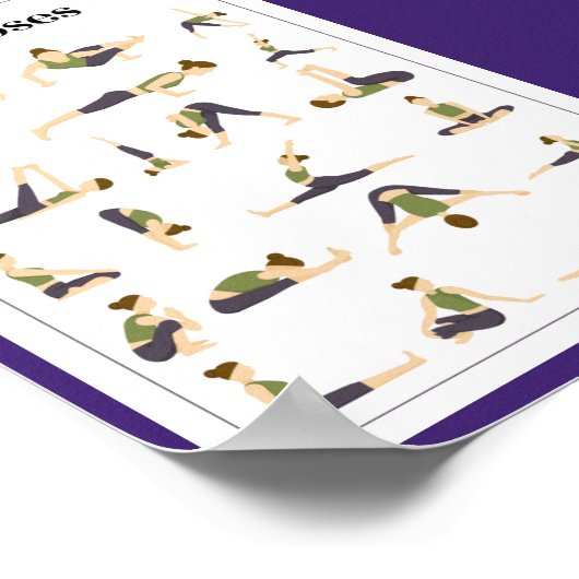 Yoga Pick a Pose Brain Break Poster (Blue) ポスター (角)