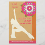 Yoga Pose Flyer チラシ<br><div class="desc">Vividly illustrated flyer featuring tree pose and mandala inspired lotus.</div>