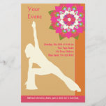 Yoga Pose Flyer チラシ<br><div class="desc">Vividly illustrated flyer featuring tree pose and mandala inspired lotus.</div>