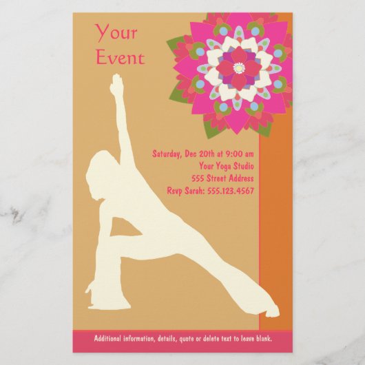 Yoga Pose Flyer チラシ (正面)