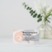 Yoga Pose Logo | Woman Sitting | Health Care 名刺 (スタンド正面)