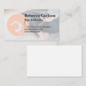 Yoga Pose Logo | Woman Sitting | Health Care 名刺 (正面/裏面)