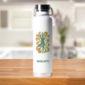 Yoga pose retro swirls name ウォーターボトル
