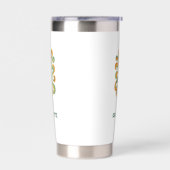 Yoga pose retro swirls name 保温保冷タンブラー (左面)