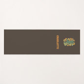 Yoga pose swirls retro brown orange name ヨガマット (正面(横))