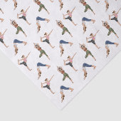 Yoga Pose Women Workout Wellness Pattern 薄葉紙 (詳細)