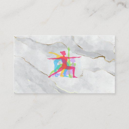 Yoga Posesロゴ | 大理石 名刺 (裏面)