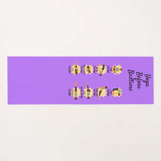 Yoga Poses Before Bed Routine Poses With Times ヨガマット (裏面(横))