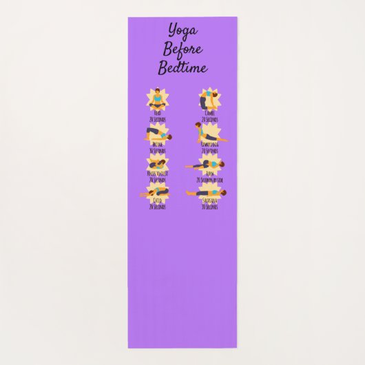 Yoga Poses Before Bed Routine Poses With Times ヨガマット (裏面)