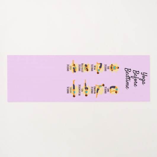 Yoga Poses Before Bed Routine Poses With Times ヨガマット (裏面(横))