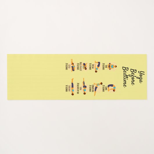 Yoga Poses Before Bed Routine Poses With Times ヨガマット (裏面(横))