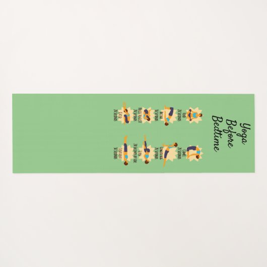 Yoga Poses Before Bed Routine Poses With Times ヨガマット (裏面(横))