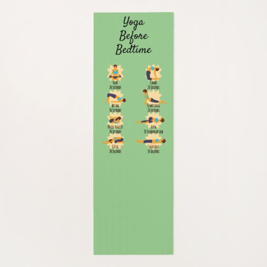 Yoga Poses Before Bed Routine Poses With Times ヨガマット (裏面)
