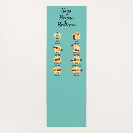 Yoga Poses Before Bed Routine Poses With Times ヨガマット (裏面)